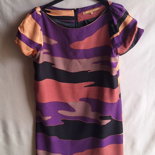 Silvian Heach Summer Mini Dress Artistic Camo Print S Like New