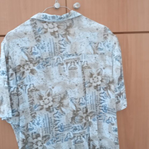 Christof shirt used, size XL, beige and green shades