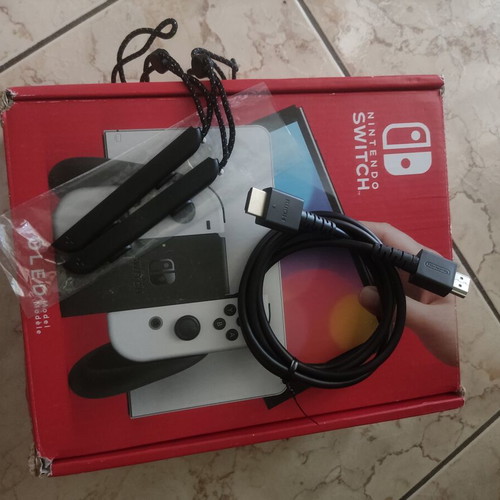 Nintendo Switch OLED White 64GB console with Animal Crossing and accessories