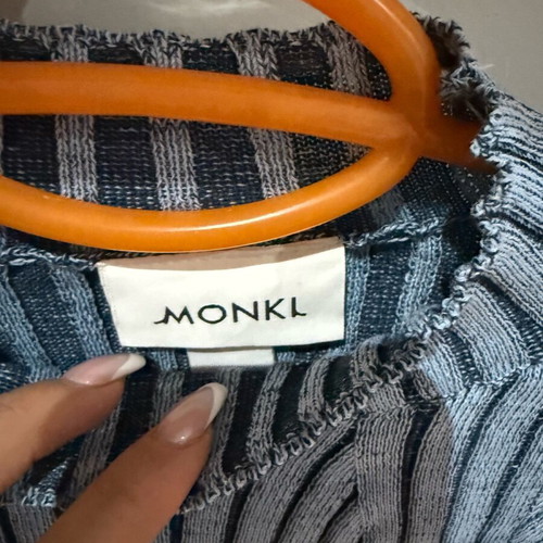 Monki rib wool blouse like new, blue turquoise, size S