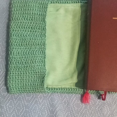 Handmade book cover case with knitted cat new