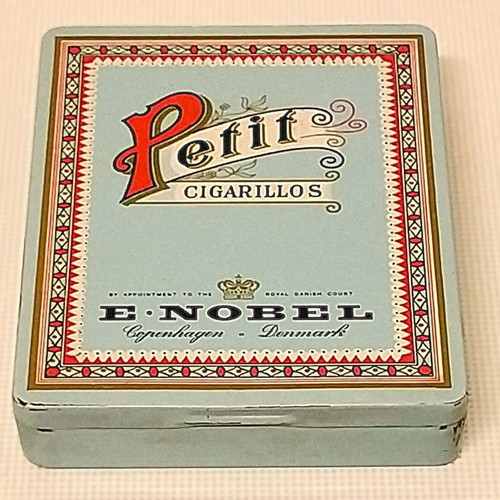 Petit Cigarillos box by Nobel used, iron
