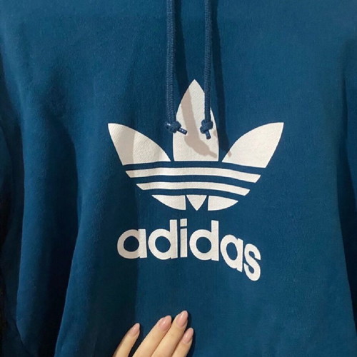 Adidas Trefoil hoodie like new, blue, 100% cotton