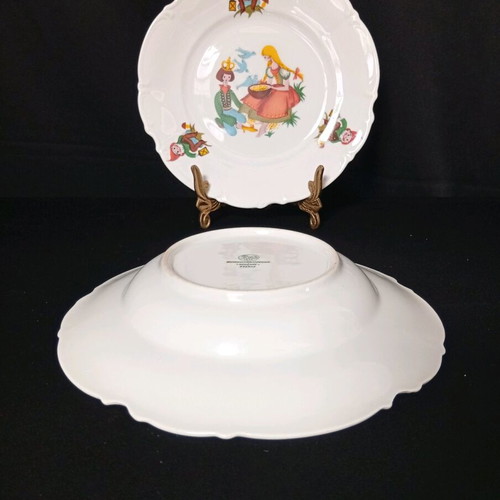 Vintage Hutschenreuter Germany Sylvia children's dinner set, 2 pieces