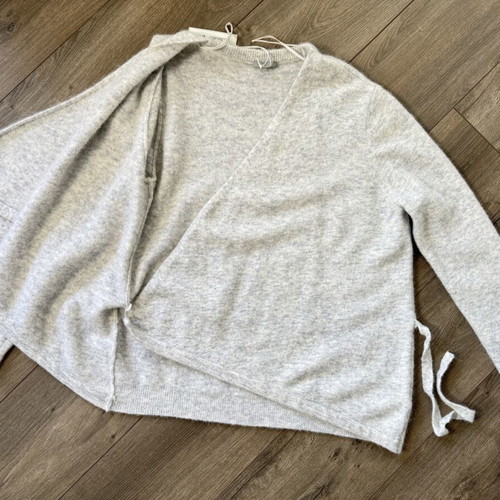 COS alpaca and wool wrap cardigan size L, light grey