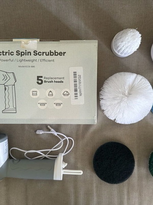 Boohenka Electric Spin Scrubber καινούργιο με 6 ανταλλακτικές κεφαλές και 2 ταχύτητες