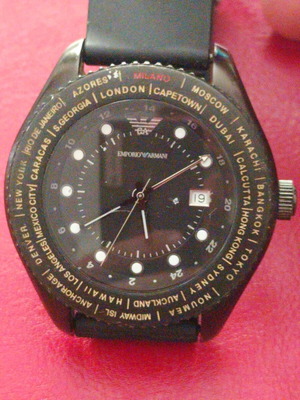 Emporio Armani AR-0588 men's watch like new, rotating bezel