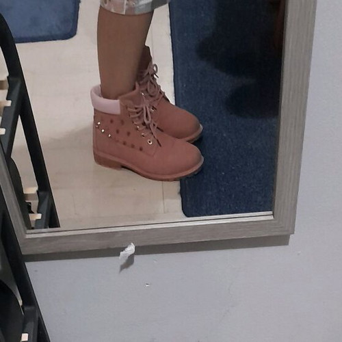 Pink ankle boots new with studs size 38