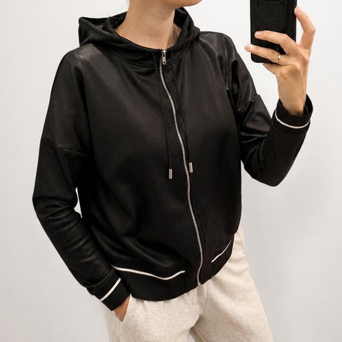 H&M Sport black zip hoodie size M like new