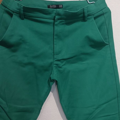 Chino pants Bershka green like new, size S