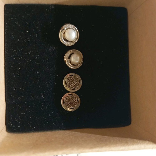 Silver earrings new, 2 pairs in their box