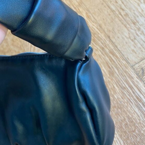 Caprice black ruched shoulder bag