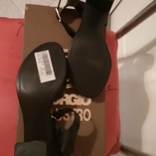 Exe μαύρα πέδιλα νούμερο 36 καινούργια, τακούνι 7 εκ, πλεκτό σχέδιο
