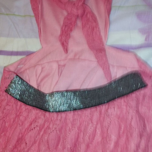 Miss Ebito beautiful youth dress with lace coral new