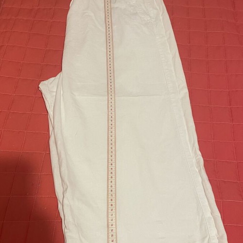 Marks & Spencer Plus Size White Linen Trousers like new, size 18