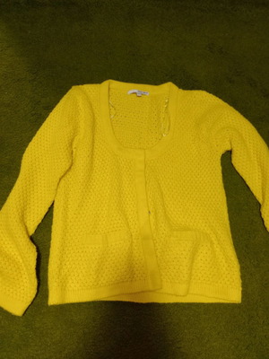cardigan, yellow, medium