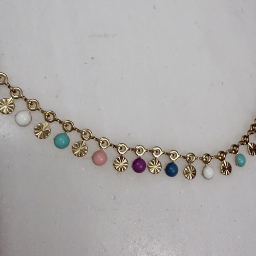 Spectre Lumineux stainless steel necklace with colorful beads