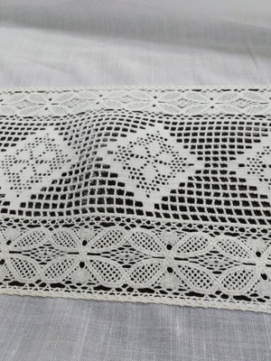Curtain by the meter with white cotton atrante fabric