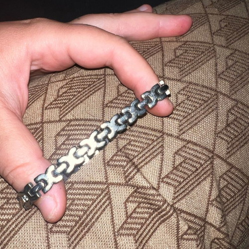 Steel hand chain new, silver
