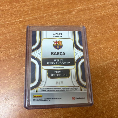 2025-26 Select Euroleague Willy Hernangomez Auto Patch Silver Prizm new