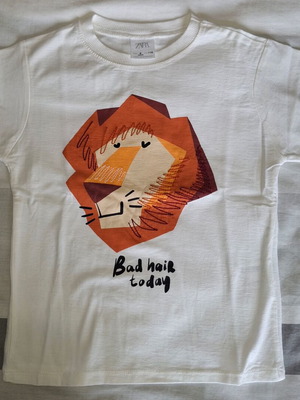Zara Kids Summer T-shirt with Lion Design size 116cm 6 years like new
