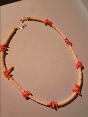 Necklace with elephant beads, summer style