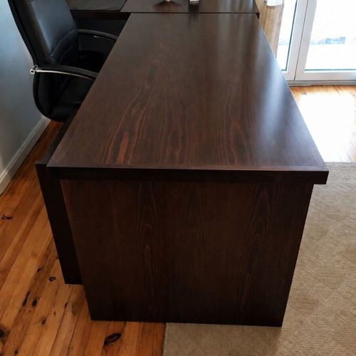Wooden office set like new, handmade beech construction