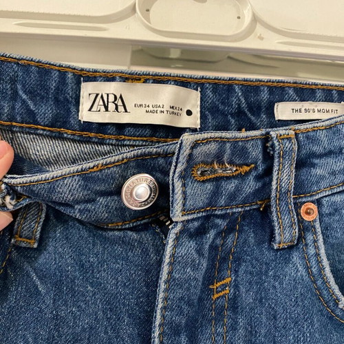 Zara mom jeans used, blue, size XS