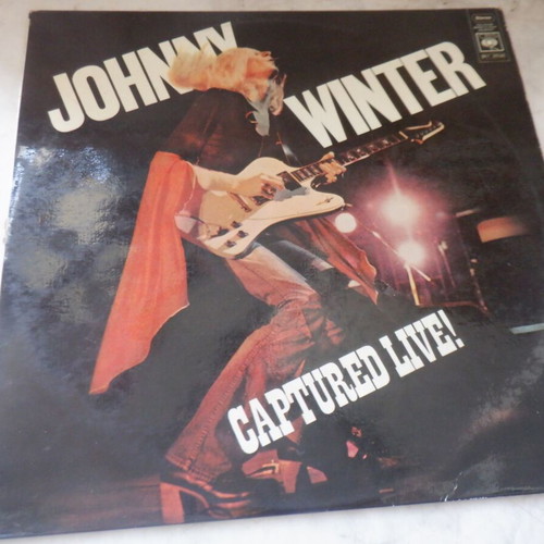 Johnny Winter Captured Live vinyl album used, Greek pressing, blues