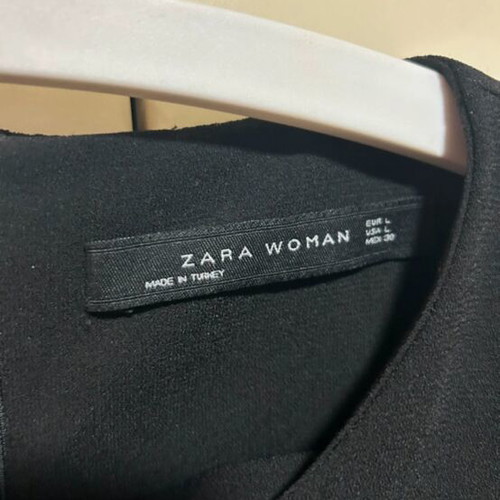Zara black dress with fringes like new