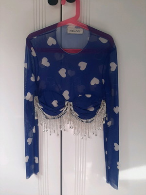 Milkwhite top με στρας