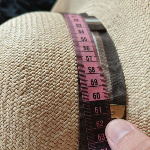 Men's hat, beige and brown, XXL