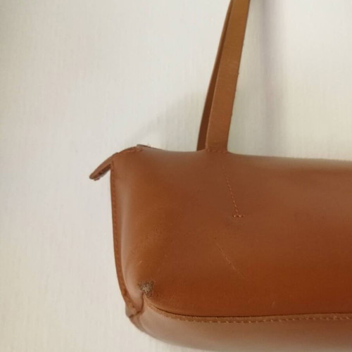 Mazzini vintage 90s leather shoulder bag used, brown