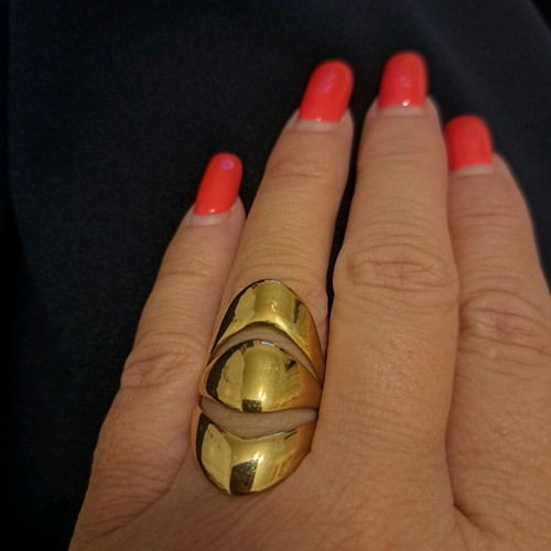Ring new stainless steel gold-colored