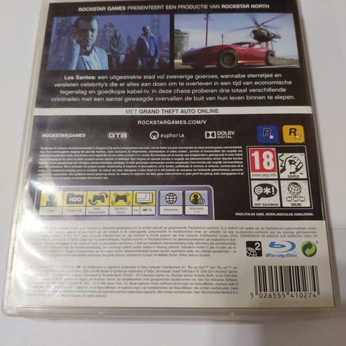 GTA V PlayStation 3 game used, action shooting