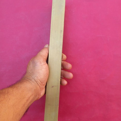 Brass rod 3.5x3.5x35 cm, 3.6 kg
