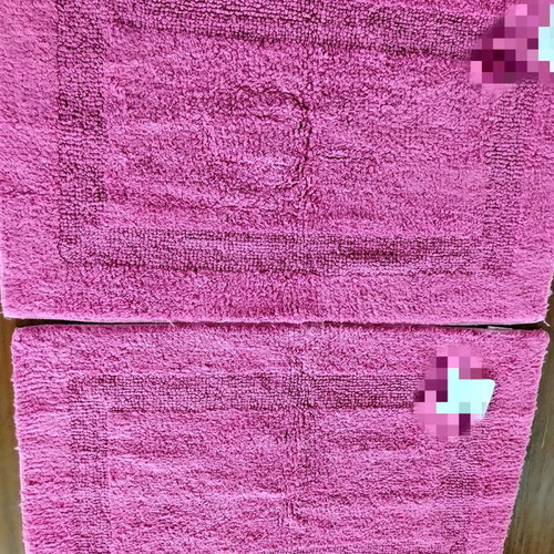 Anti-slip bath mats new, pure cotton, fuchsia color
