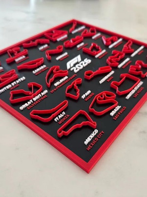 Λίστα Αγώνων 2026 Formula 1 Επιτοίχιο Ημερολόγιο Made-to-Order