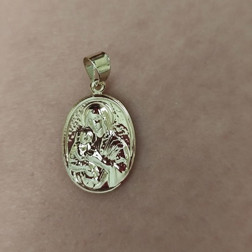Gold K14 Pendant Panagia Vrefokratousa new