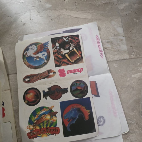 Collectible magazine scraps used from late 70s and early 80s