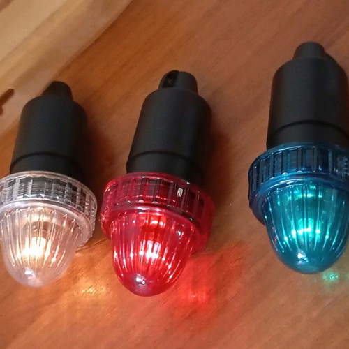 Navigation lights with batteries new, set of 3 pieces