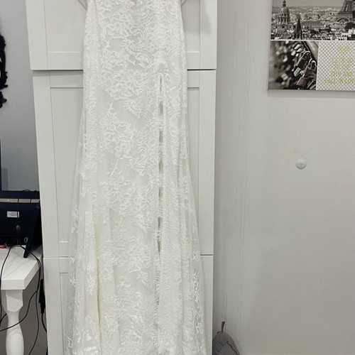 Milla Nova wedding dress SS24 new, white with detachable sleeves and lining
