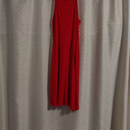 Short red halter dress alpha line Bershka like new