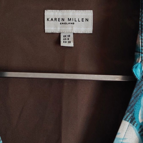 Karen Millen floral silk dress with removable belt, like new, size 38