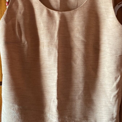 Co-ord set two-piece top and maxi skirt like new, beige camel