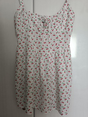 Bershka blouse with adjustable straps, white and red