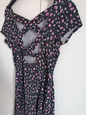 Short dress in A-line, like new, blue multicolor