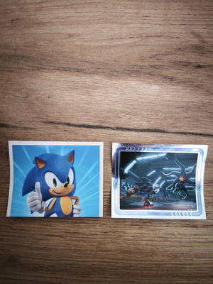Sonic stickers like new, numbers 123 and 141