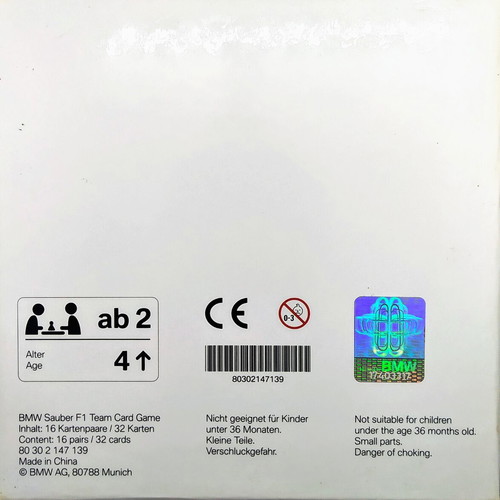 BMW Saiber F1 card game board new