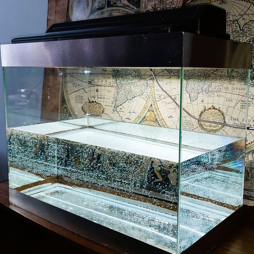 Marina Aquarium Set used with stand, lighting, bowl, and decoration